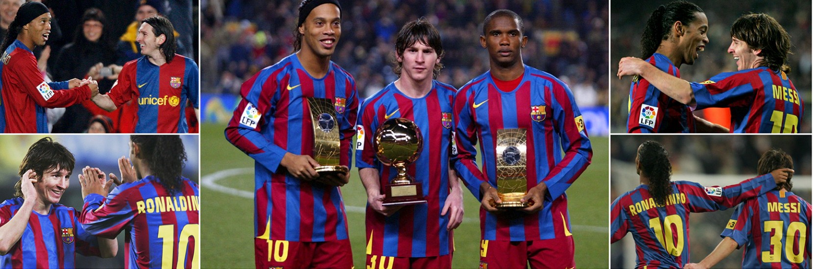 Ronaldinho chính là người thầy đầu đời của Messi